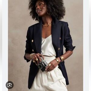 Banana Republic Navy Captains Blazer with Gold Buttons